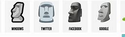 Image result for Easter Island Head Emoji