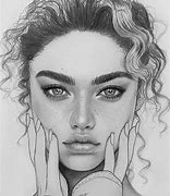 Image result for Pencil Sketch Girl Face Drawing