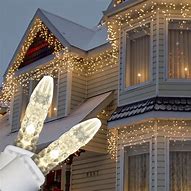 Image result for White Icicle Lights Outdoor