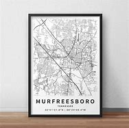 Image result for Printable Map of Murfreesboro TN