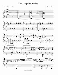 Image result for The Simpsons Theme Sheet Music