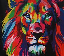 Image result for Rainbow Lion Art