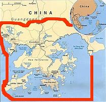 Image result for Map of China Hong Kong Border