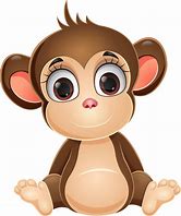 Image result for Cute Cartoon Baby Monkey