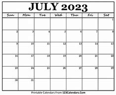 Image result for July 5th Calendar