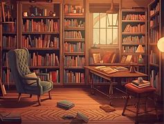 Image result for Cozy Library Room