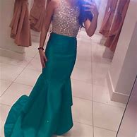 Image result for Green Mermaid Prom Dress