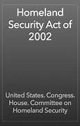 Image result for Homeland Security Act