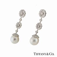 Image result for Tiffany Pearl and Diamond Earrings