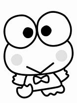 Image result for Keroppi Black and White with Bubble Letters