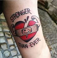 Image result for Broken Heart Clock Tattoo