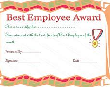 Image result for Best Employee Award Certificate