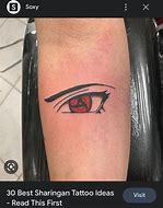 Image result for Small Sharingan Tattoo