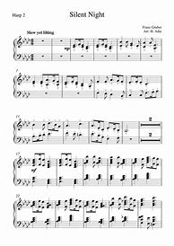 Image result for Silent Night Harp Sheet Music