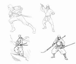 Image result for Ninja Poses Drawing