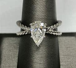 Image result for Pear-Shaped Ring with Solitaiire Diamond