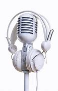 Image result for Black White Headphones Wired Microphone