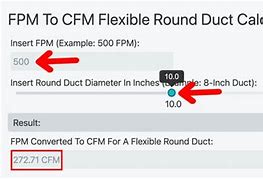 Image result for Convert CFM to FPM