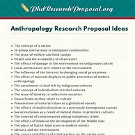 Image result for Anthropology Research Proposal Example