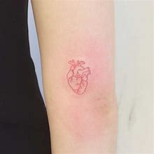 Image result for Anatomical Heart Tattoo Red