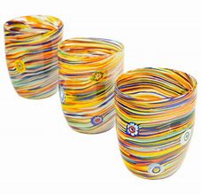 Image result for Murano Millefiori Drinking Glasses