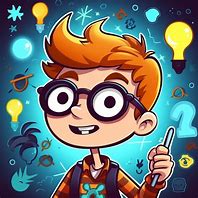 Image result for Ai Cartoon Boy with Glasses