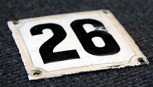 Image result for 26 Number Cut Out