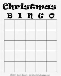 Image result for Blank Christmas Bingo Cards