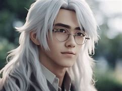 Image result for Anime Boy with Glasses and Flower