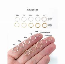 Image result for Nose Ring Size Chart