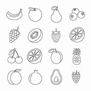 Image result for Free Clip Art Outline Fruits