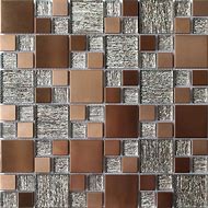 Image result for Black with Copper Mosaic Tile