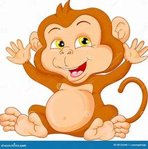 Image result for Cute Cartoon Baby Monkey