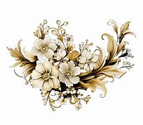 Image result for Gold Flowers Clip Art