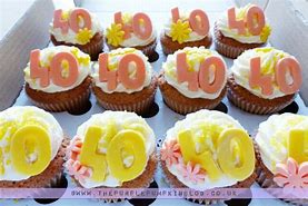 Image result for Pull Apart Yellow Cupcakes 40th Birthday