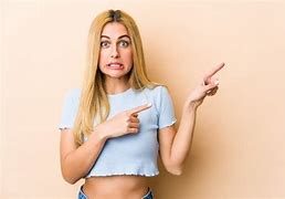 Image result for Blonde Woman Pointing in Shock