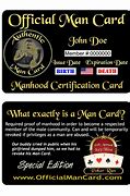 Image result for Official Man Card