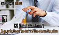 Image result for CV NASIL Yazılır