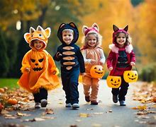 Image result for People Trick or Treating