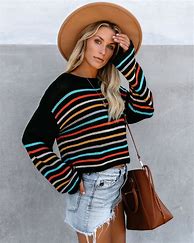 Image result for Stripe Sweater Women