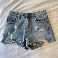 Image result for Blue Denim Shorts