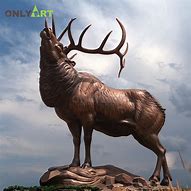 Image result for Life-Size Reindeer Statue Outdoors