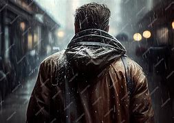 Image result for Man Walking in the Rain Sideways