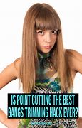 Image result for Point Cutting Bangs Before and After