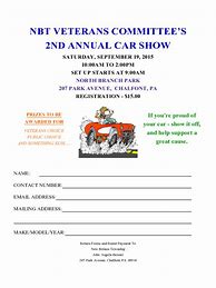 Image result for Example Car Show Registration Form