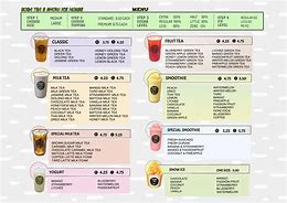 Image result for Boba Milk Tea Menu