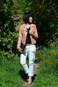 Image result for Pink Moto Jacket