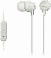 Image result for Black White Headphones Wired Microphone