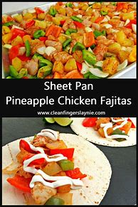 Image result for Sheet Pan Pineapple Chicken Fajitas