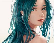 Image result for Blue Hair Magic Anime Girl